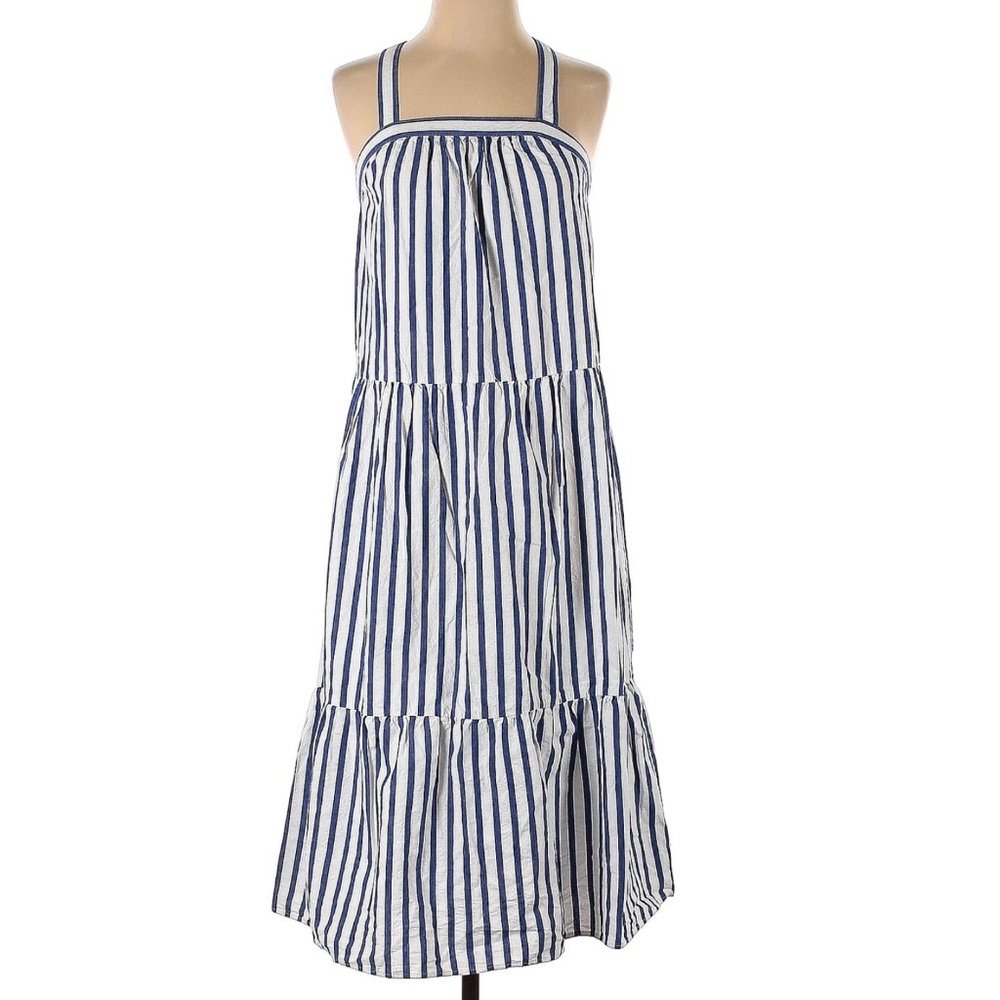 Universal Thread Blue and White Striped Maxi Dress
